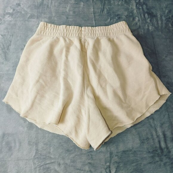 Aerie Womens Beige Terry Shorts Medium Rise S/P Cotton Blend - Picture 7 of 8